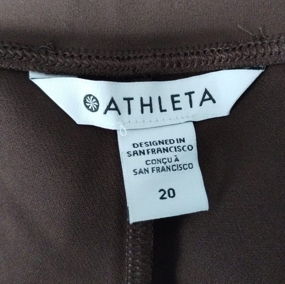 Athleta Endless High Rise Pants Brown Women's Plus Size 20 - Picture 6 of 8